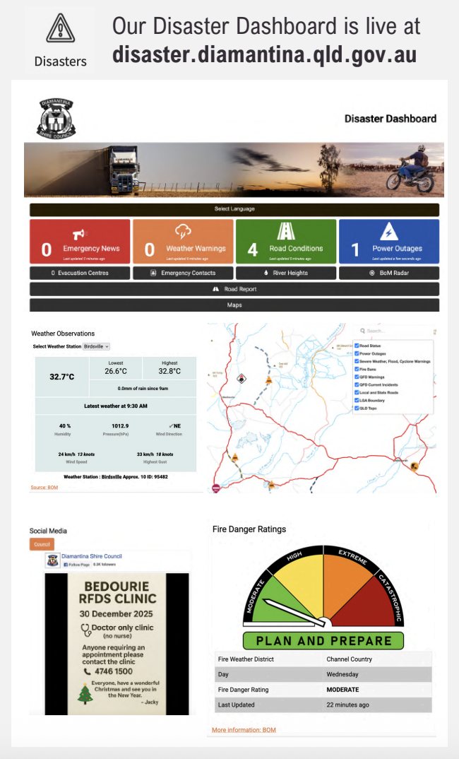 Diamantina - ⚠️ Stay up to date with Council’s Disaster Dashboard The ...
