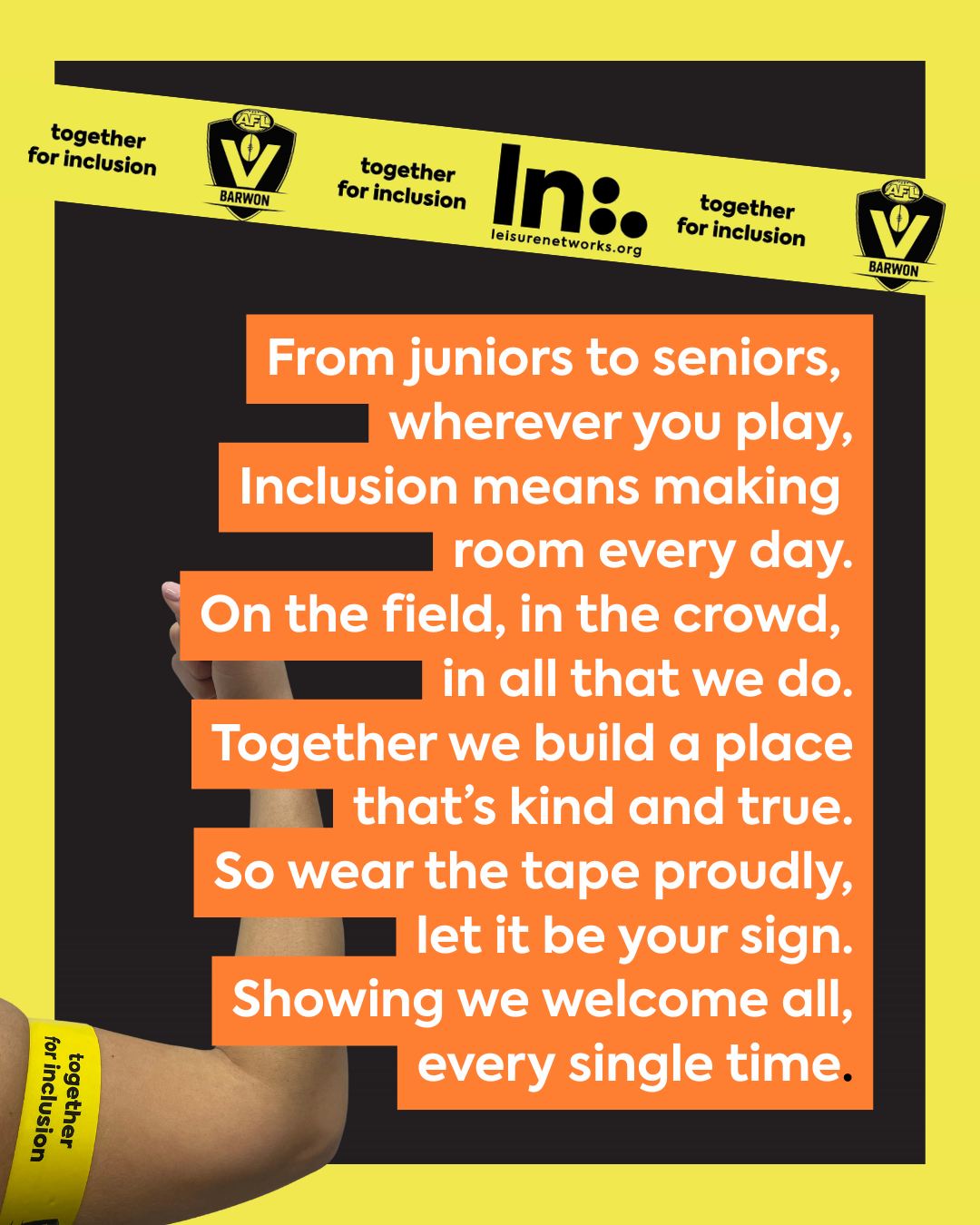 💛 Why the yellow tape? As part of AFL... - Leisure Networks | Facebook
