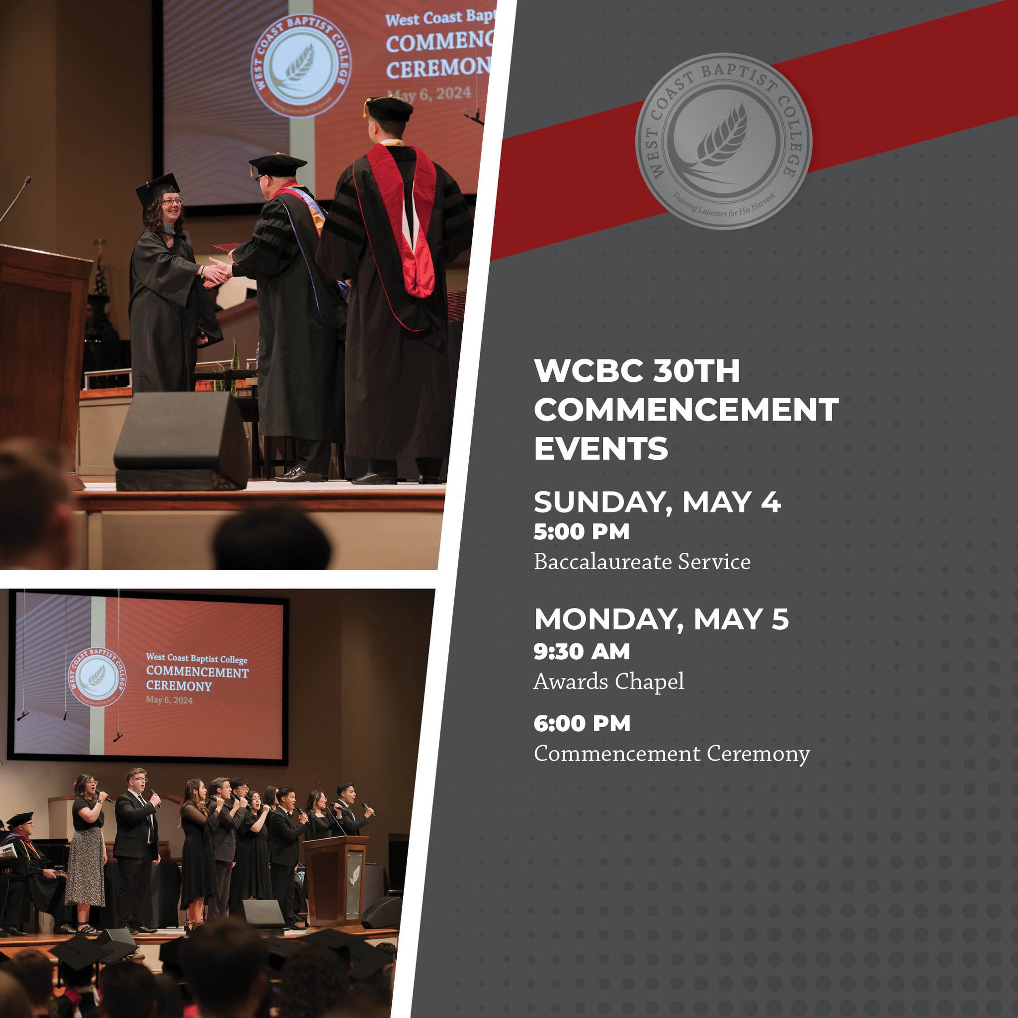 Paul - Excited to see the 30th class of West Coast Baptist College ...