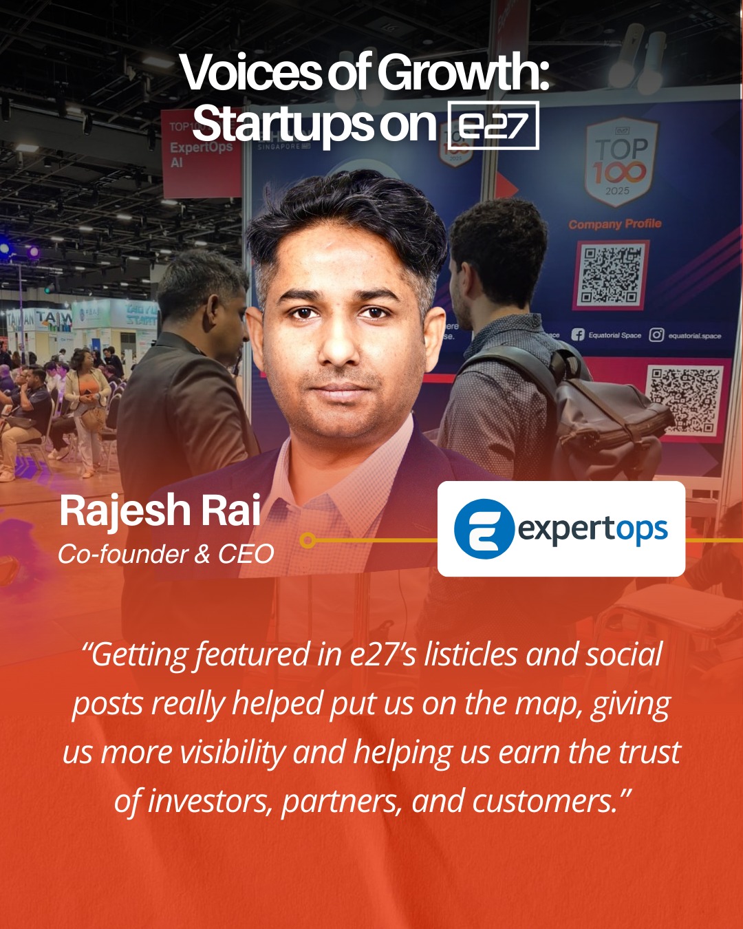 e27 - 🚀 Voices of Growth: Startups on e27 Rajesh Rai,... | Facebook