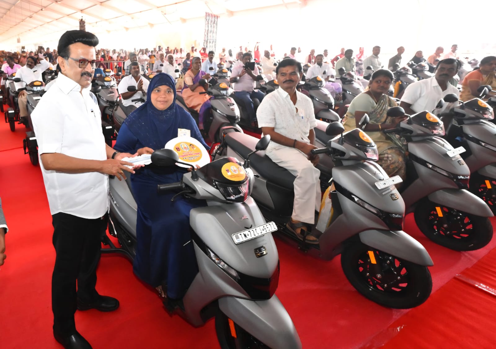 DTNext - Chief Minister MK Stalin presented scooters with... | Facebook