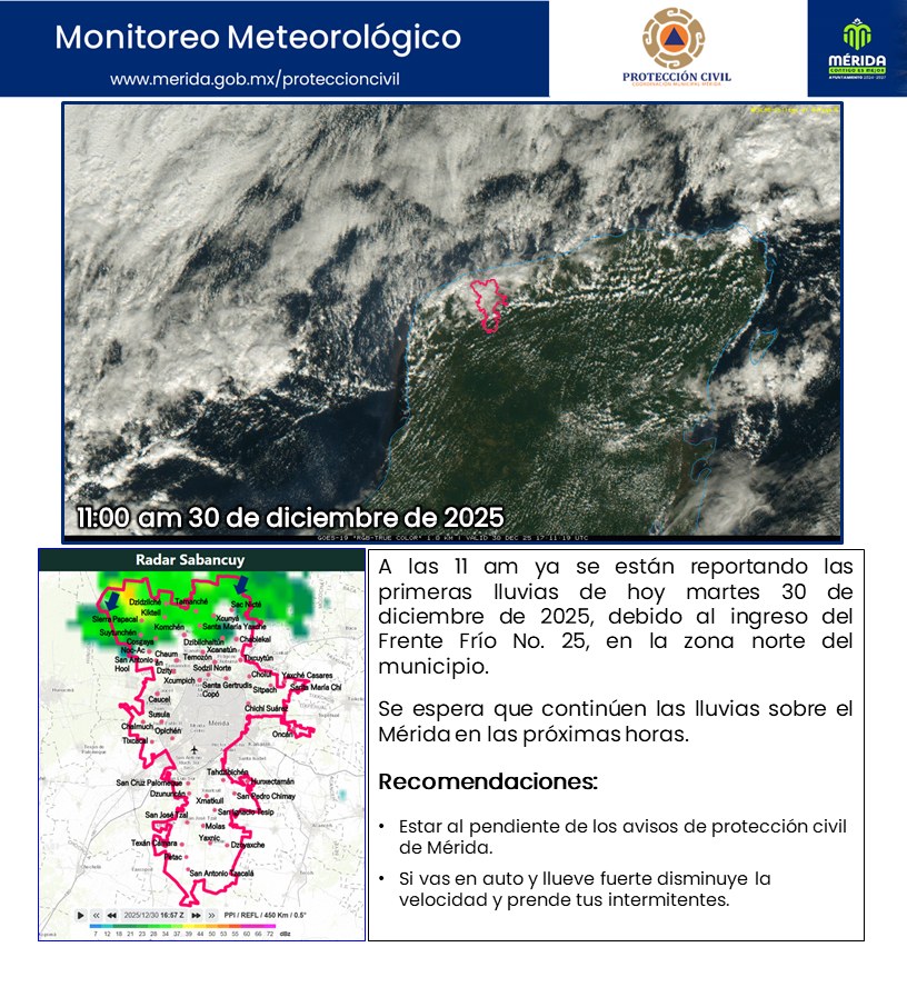 A las 11 am ya se están... - Protección Civil Mérida | Facebook