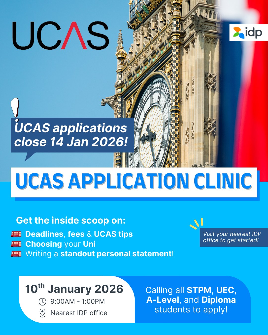 IDP Education - ⏳ Your UK uni dream has a deadline. Are... | Facebook