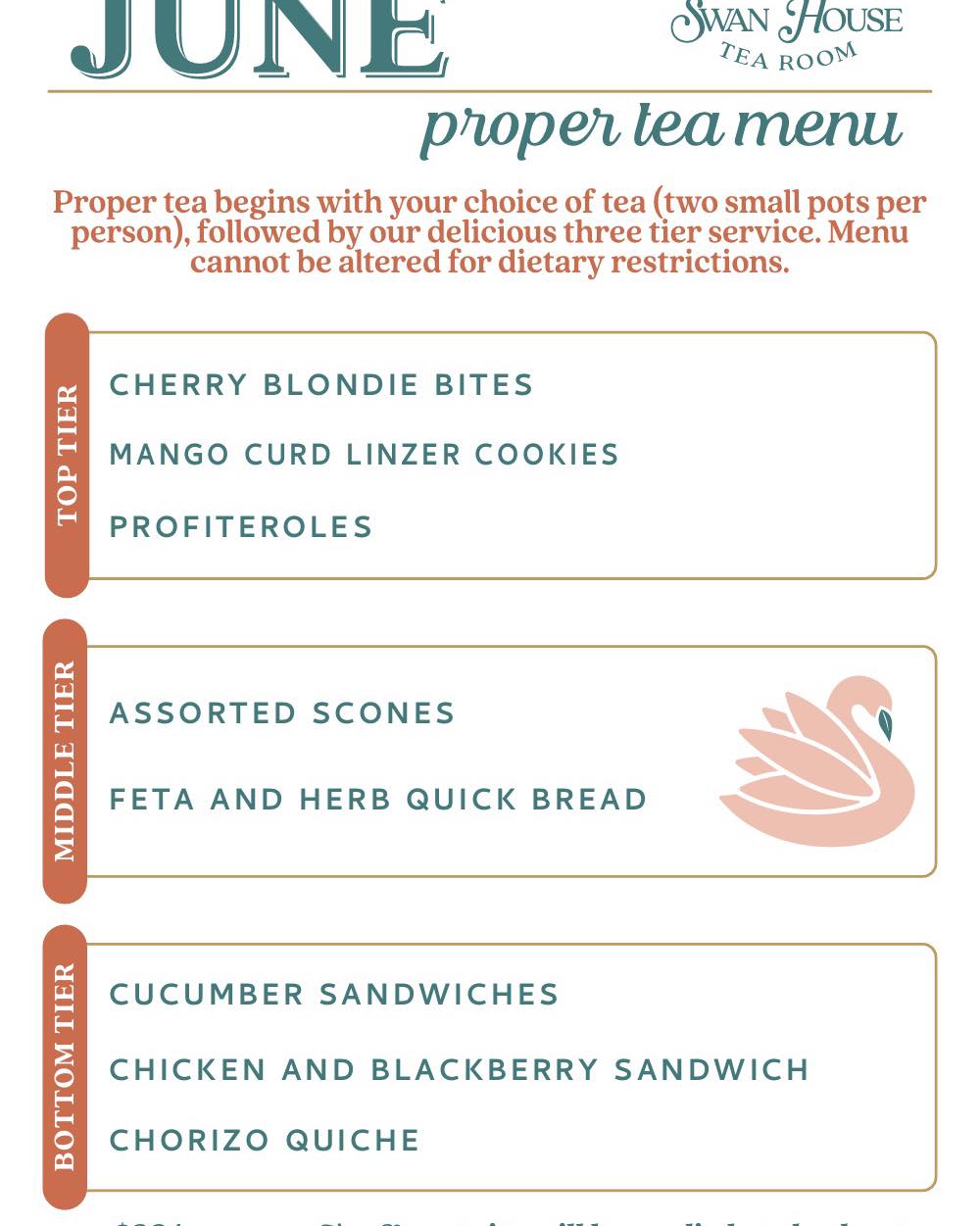 Swan - Have you seen our delectable June Proper Tea Menu? Get your ...