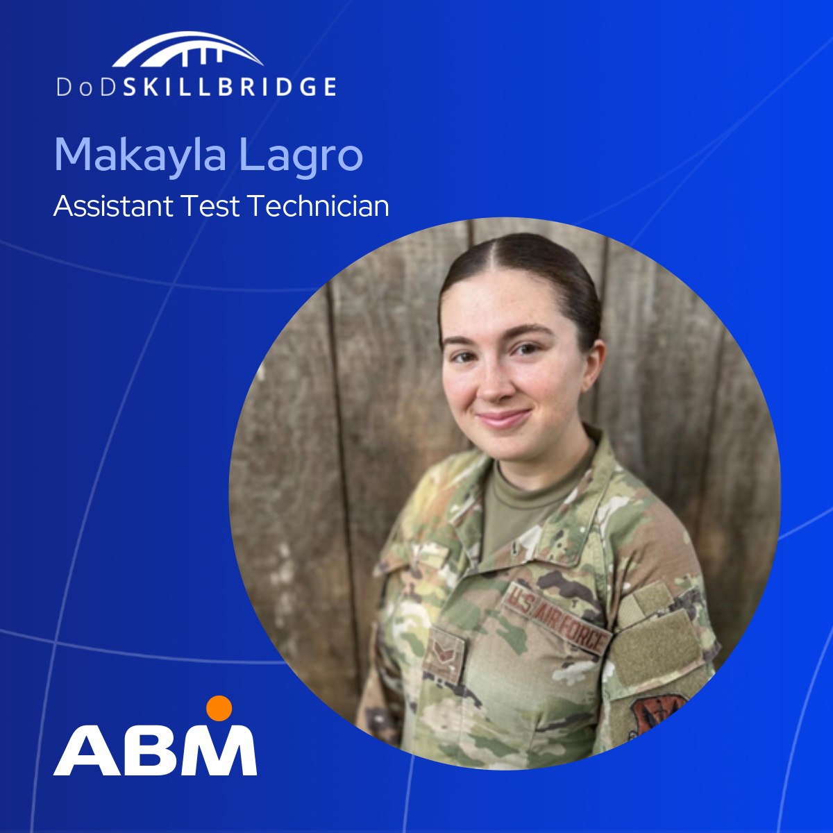 ABM - We’re proud to introduce our very first Skillbridge candidate ...