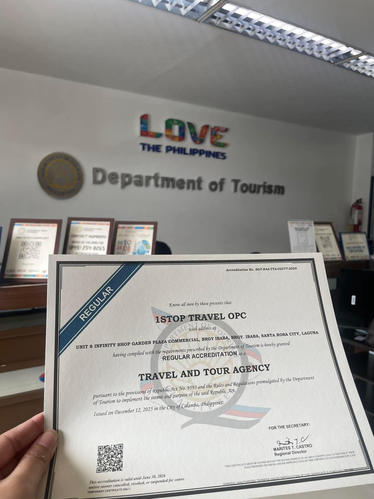 1Stop Travel OPC is officially... - 1 STOP Travel Express | Facebook