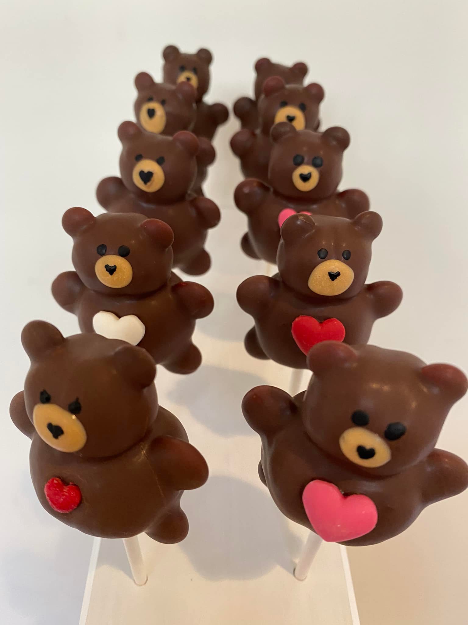 Teddy bear chocolate covered Oreos for Valentine's Day and Christmas