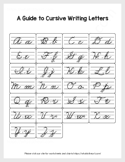 A Guide To Write Cursive Letters... - Worksheets for everyone | Facebook