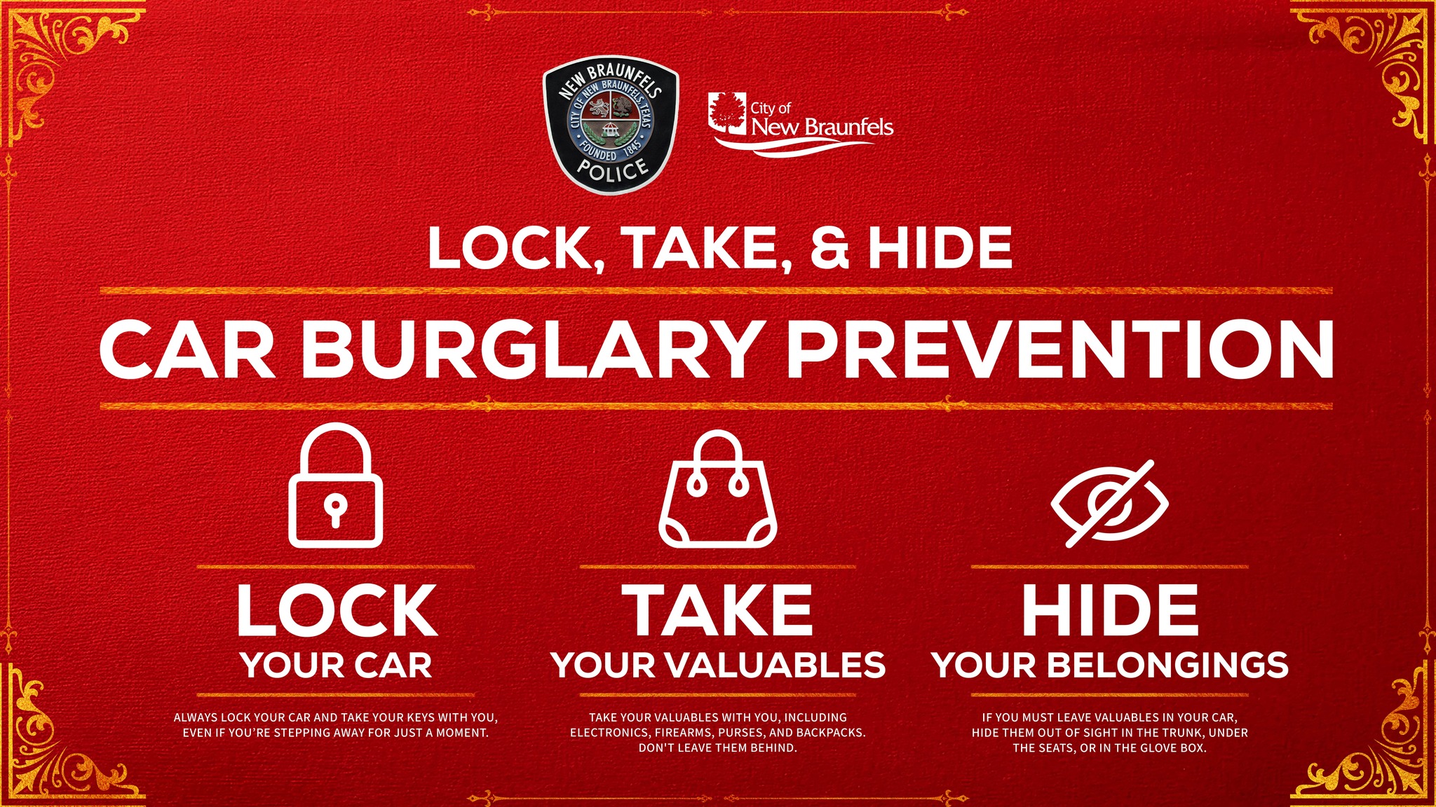 The holiday shopping... - New Braunfels Police Department | Facebook