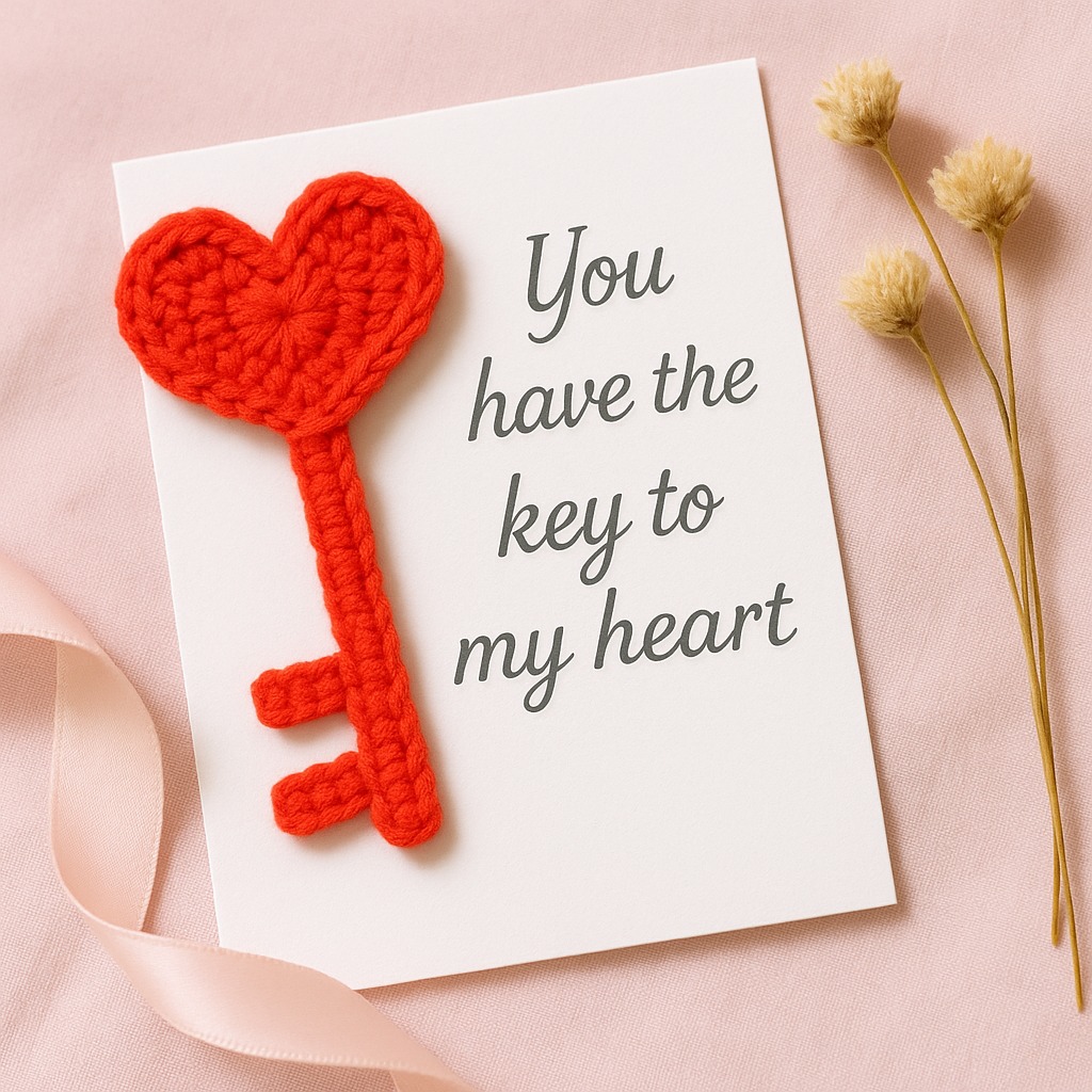 Knitting - https://handtrendy.com/products/crochet-heart-key-pattern ...