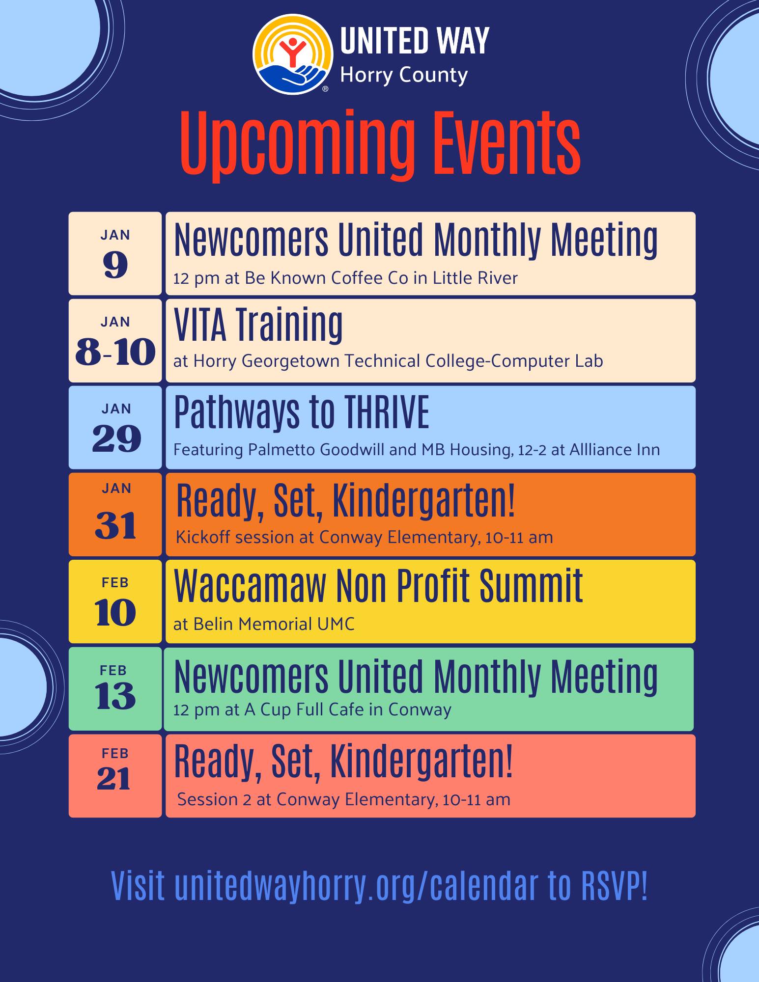 United - Check out the lineup of what's coming up for UWHC, lots of ...
