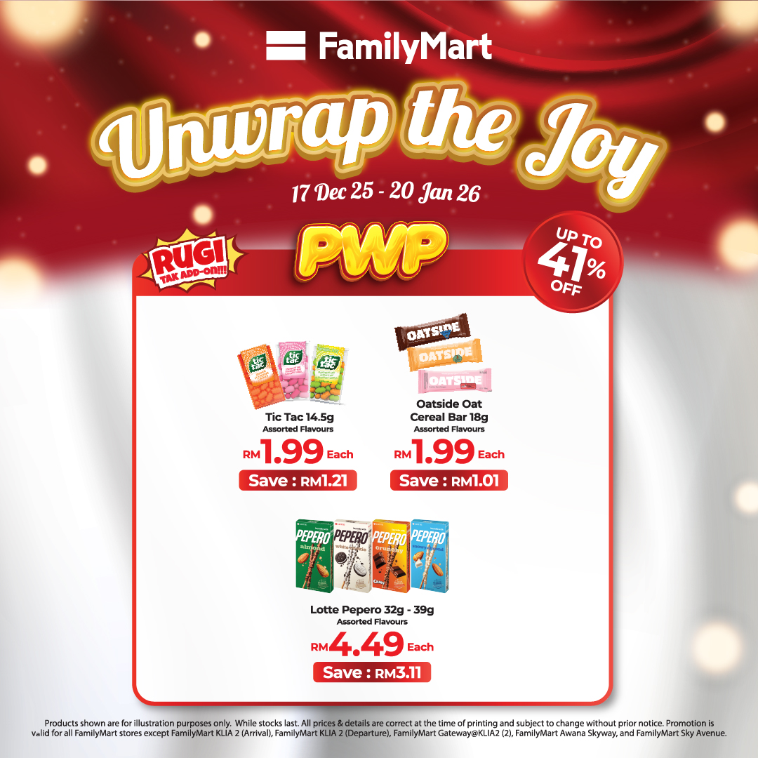 FamilyMart - 🎉Unwrap The Joy!: 17 Dec 2025 - 20 Jan 2026🎉 Purchase With ...