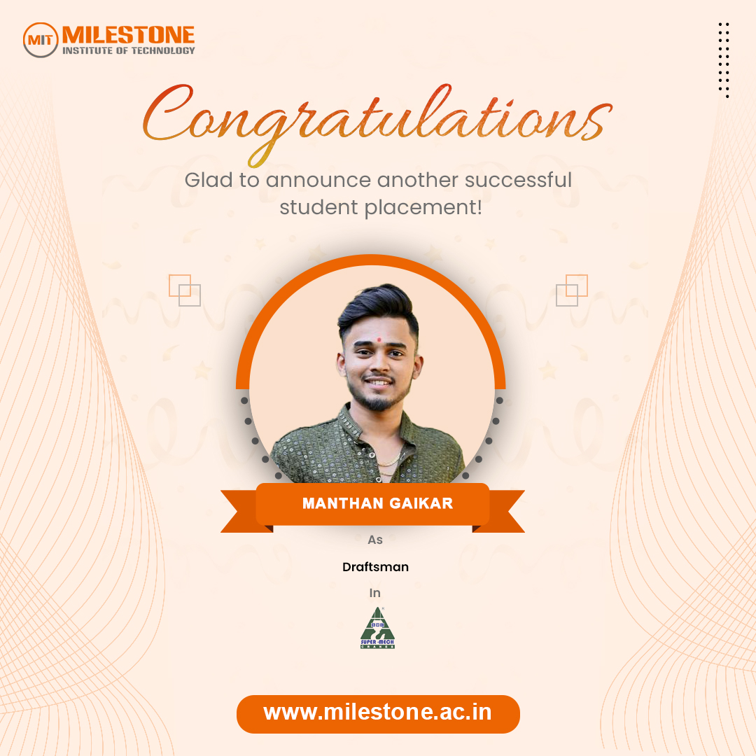 Milestone - 🎉 Congratulations to Our Successfully Placed Student! 🌟 We ...