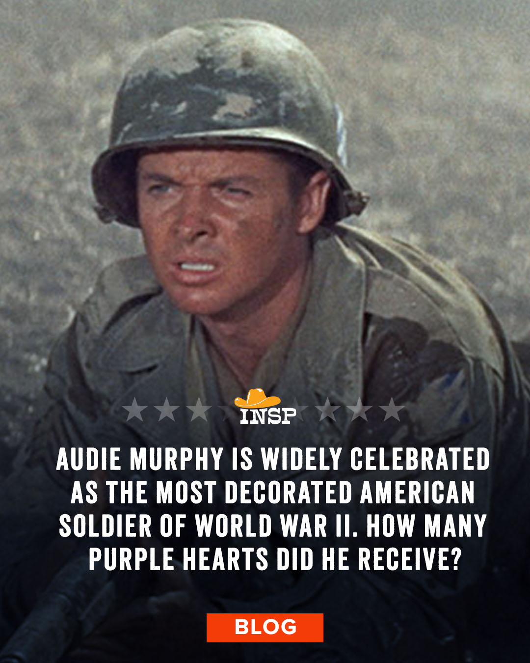 INSP - 🔗 https://watchinsp.tv/AudiesPurpleHeart Audie Murphy's story is ...