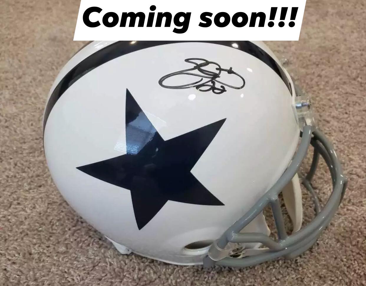 can i mail my helmet to emmitt smith for autograph Dallas Cowboys Signed Full Size JSA Auth  league MVP Cowboys Emmitt Smith "Career Stat"