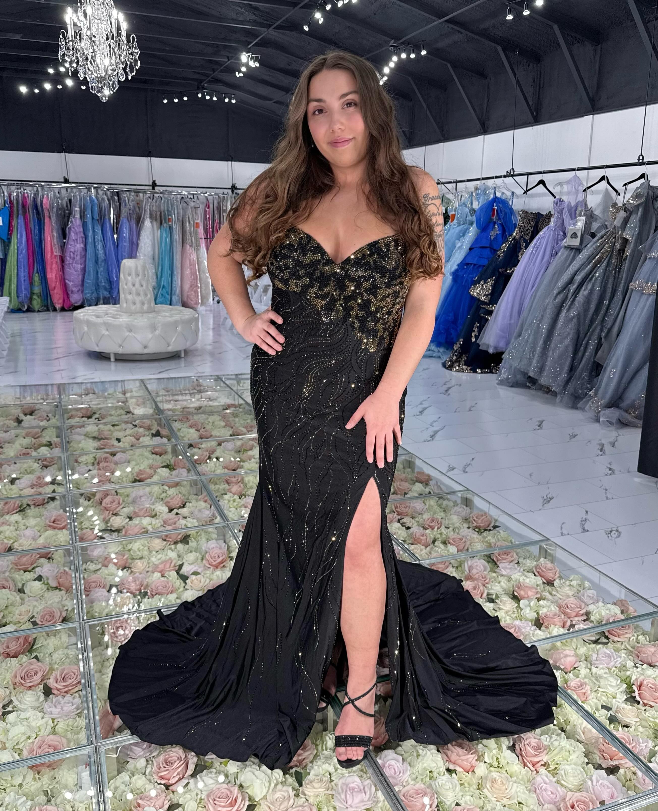 prom.dressed Ruffle Lace Prom Dress R1299 by Nox Anabel 4 / Blush (MistyRose) main image 1