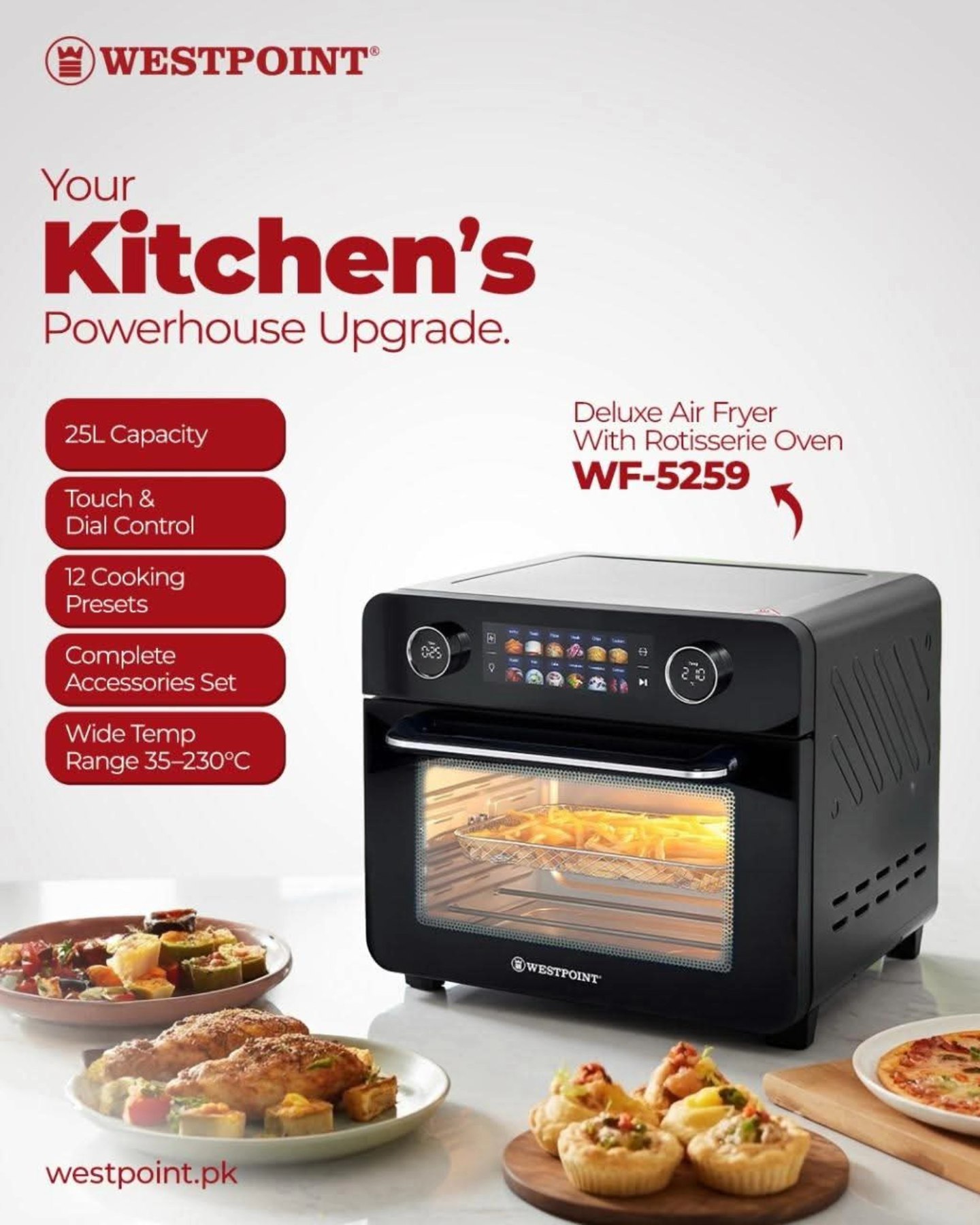 Toheed - Meet your kitchen’s powerhouse upgrade! Crisp, roast, bake ...