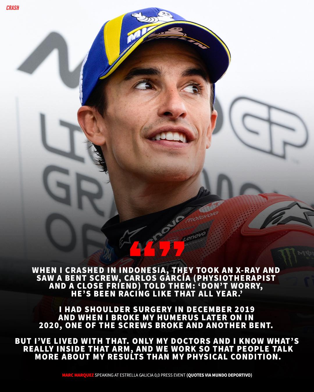 Crash - Wow 😳 Marc Márquez is built different. #MotoGP | Facebook