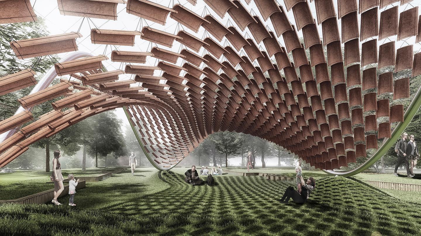 BASE studio - Flocking Tejas pavilion project for Venice Architecture ...