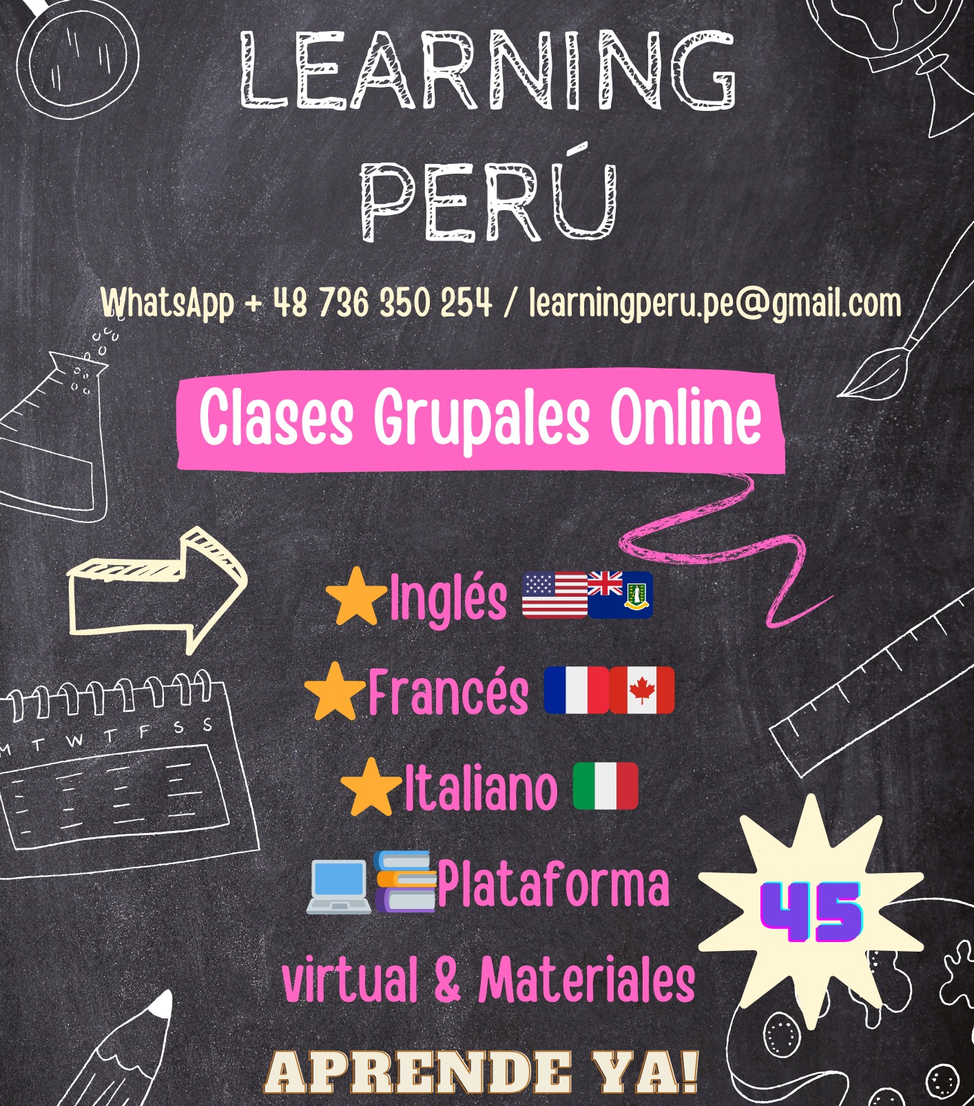 Learning Perú - Clases Virtuales de Tecnología e Idiomas Extranjeros | Lima
