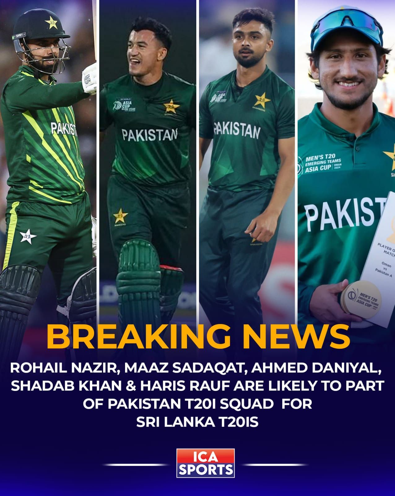 ICA - 🚨 BREAKING NEWS 🚨 Major shake-up expected in Pakistan’s T20I ...