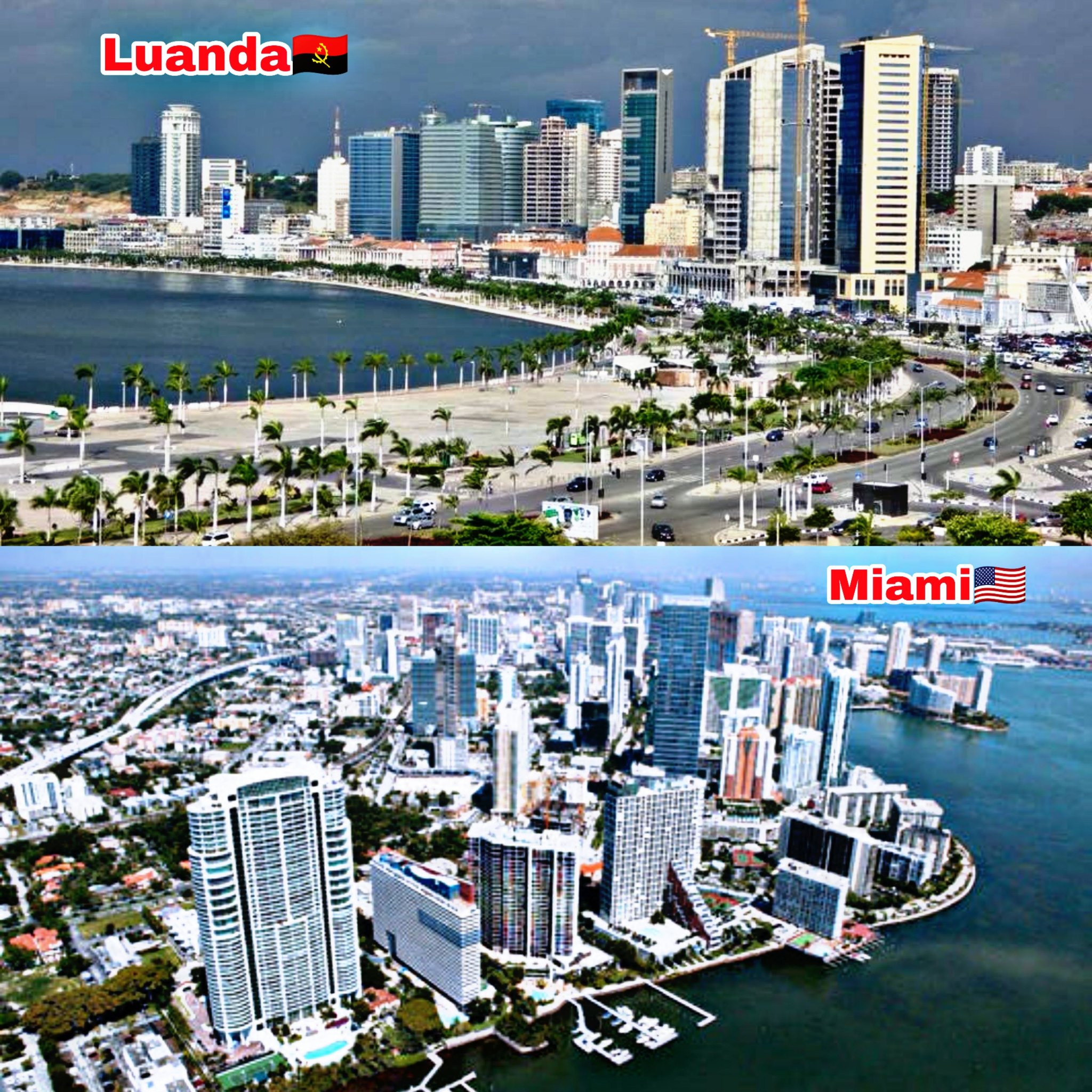 Luanda city, Africa🇦🇴 and Miami city, USA🇺🇸 Africa is Great