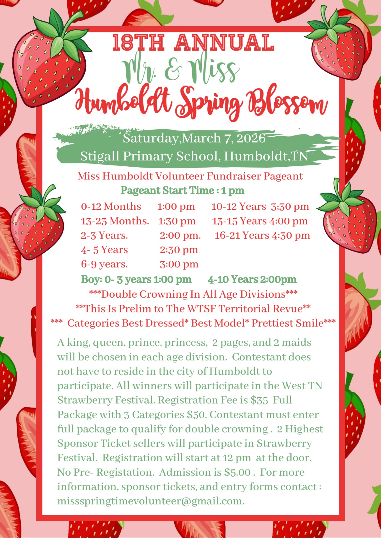 Miss Springtime & Miss Humboldt TN Volunteer Pageant