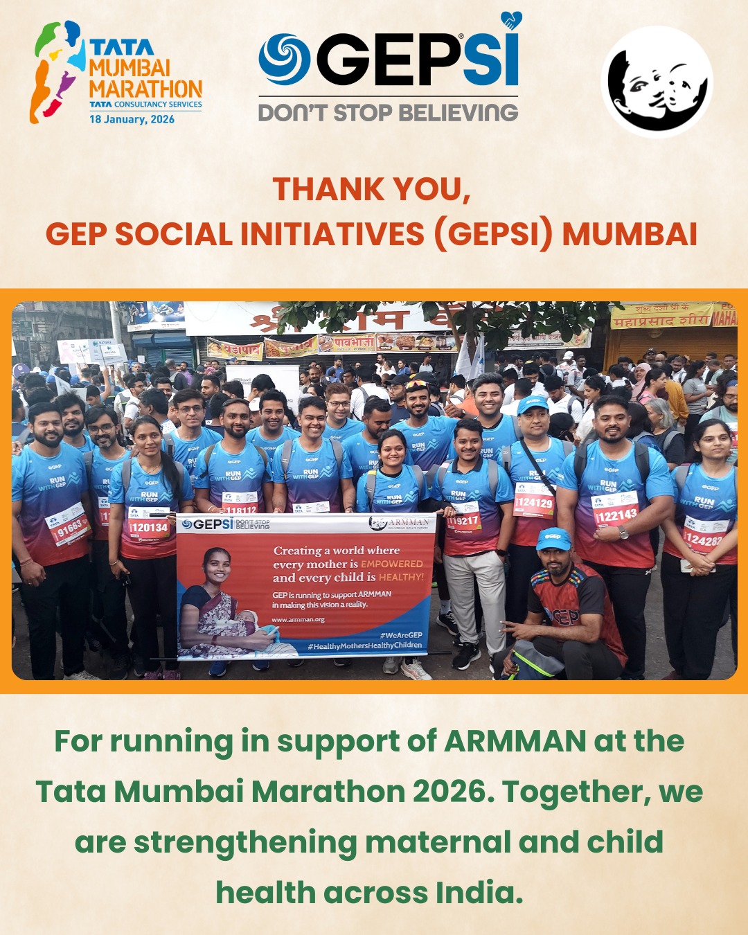 ARMMAN - The Tata Mumbai Marathon 2026 was more than just... | Facebook