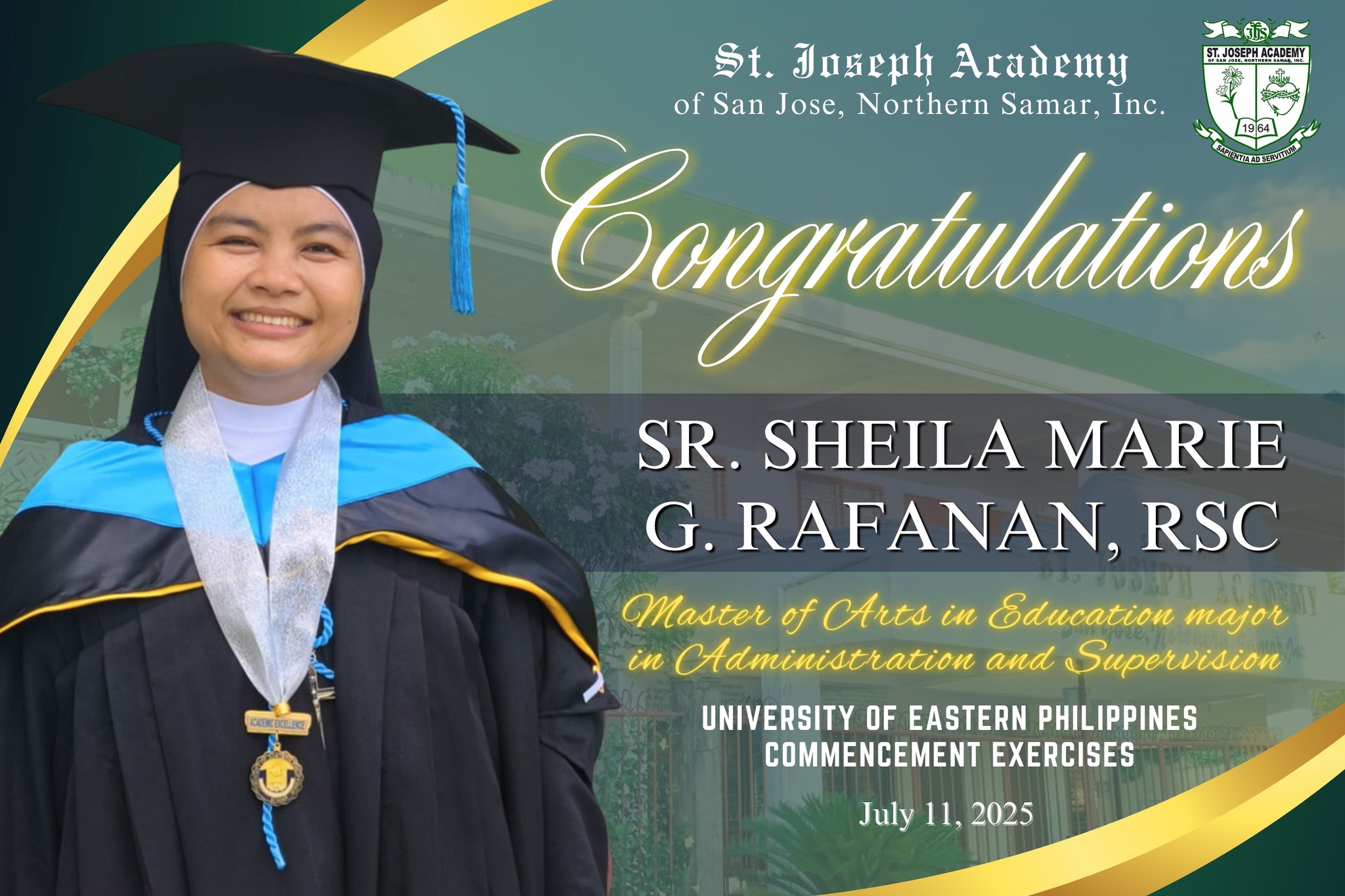 𝐀 𝐏𝐫𝐨𝐮𝐝 𝐚𝐧𝐝 𝐉𝐨𝐲𝐟𝐮𝐥 𝐌𝐨𝐦𝐞𝐧𝐭 𝐟𝐨𝐫 𝐭𝐡𝐞 𝐒𝐉𝐀 𝐅𝐚𝐦𝐢𝐥𝐲! 🎓 Warmest congratulations ...