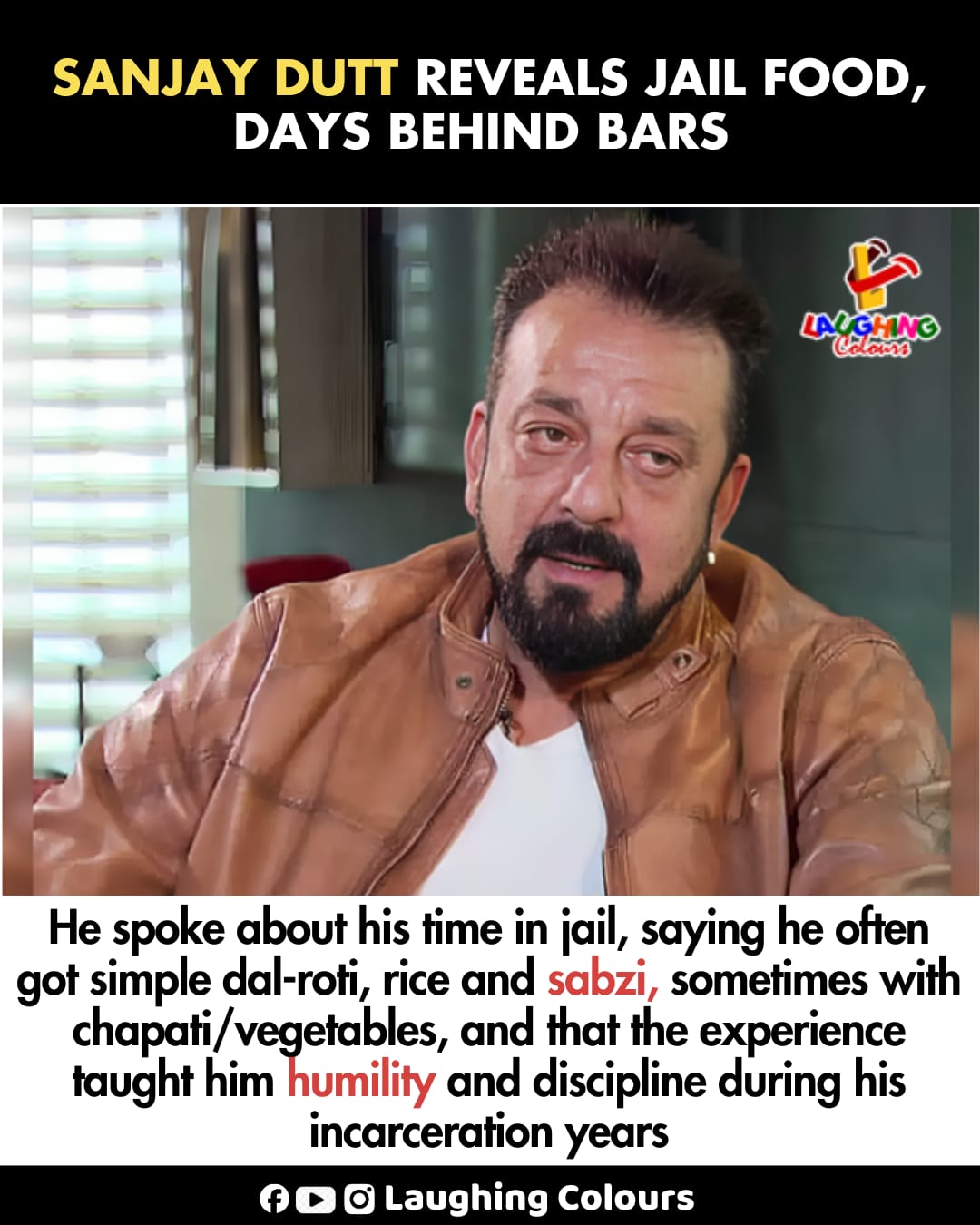 Laughing - Sanjay Dutt recalls jail meals 🍽️ #SanjayDutt #BollywoodNews ...