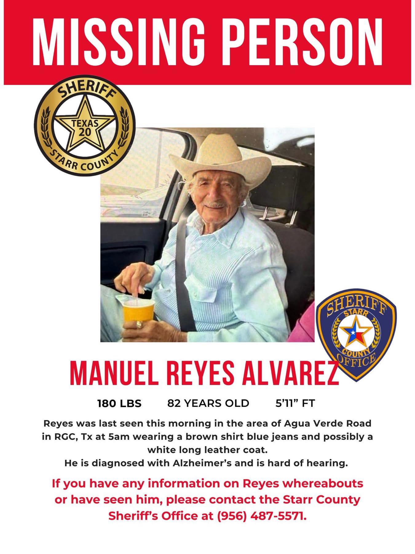 El - ‼️MISSING ENDANGERED PERSON ALERT‼️ The Starr County Sheriff’s ...