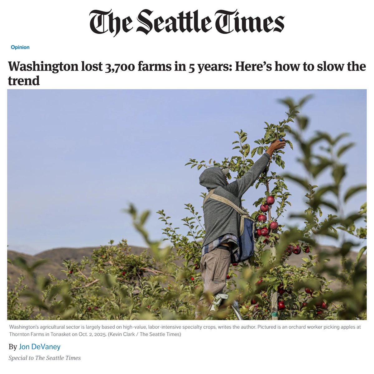 In an op-ed for... - Washington State Tree Fruit Association | Facebook