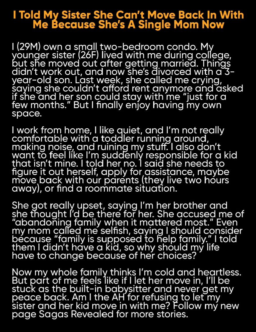 Reddit Sagas - I Told My Sister She Can’t Move Back In... | Facebook