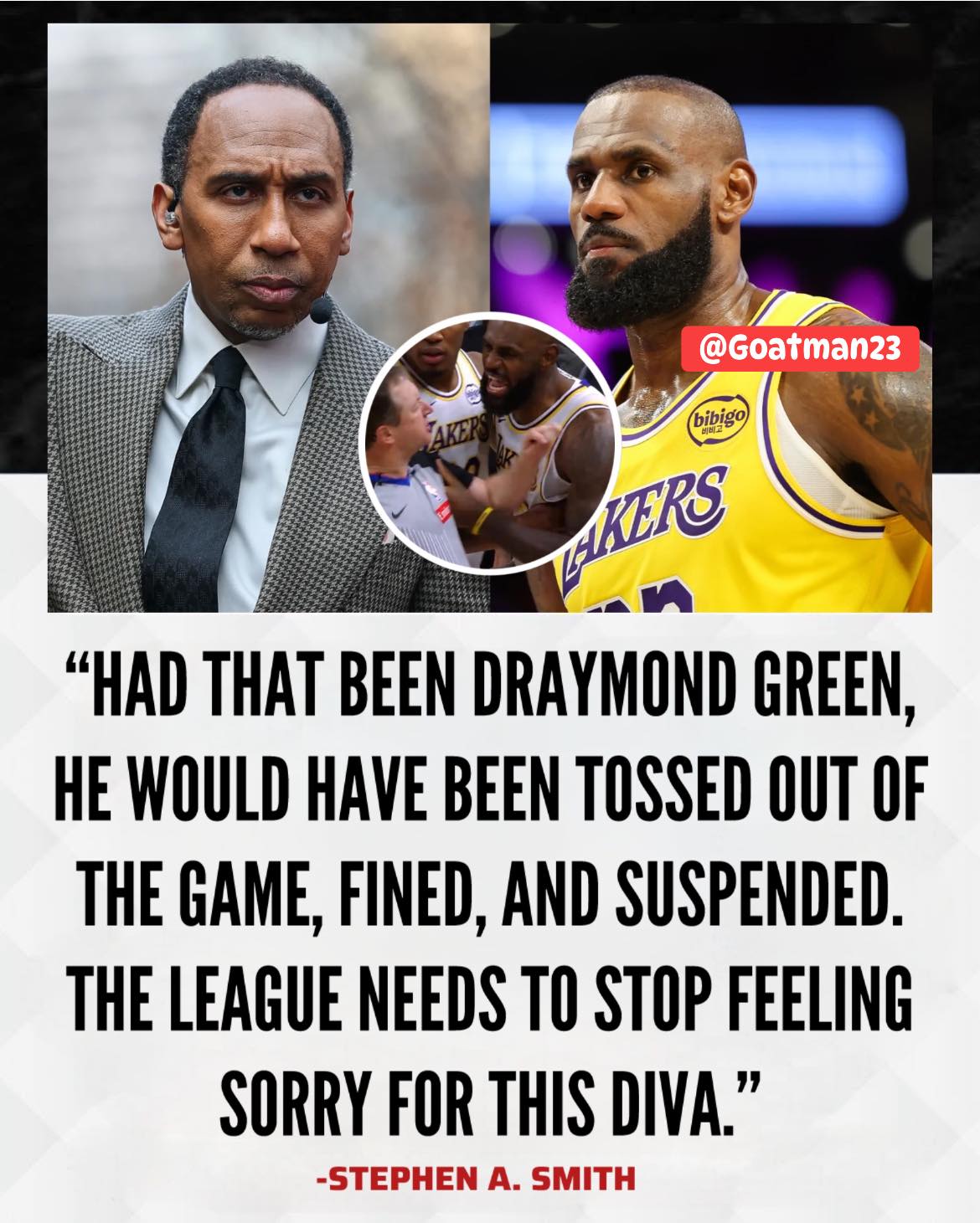 Goatman23 - Nothing but facts from Stephen A. Smith #LeBron #Lebum # ...