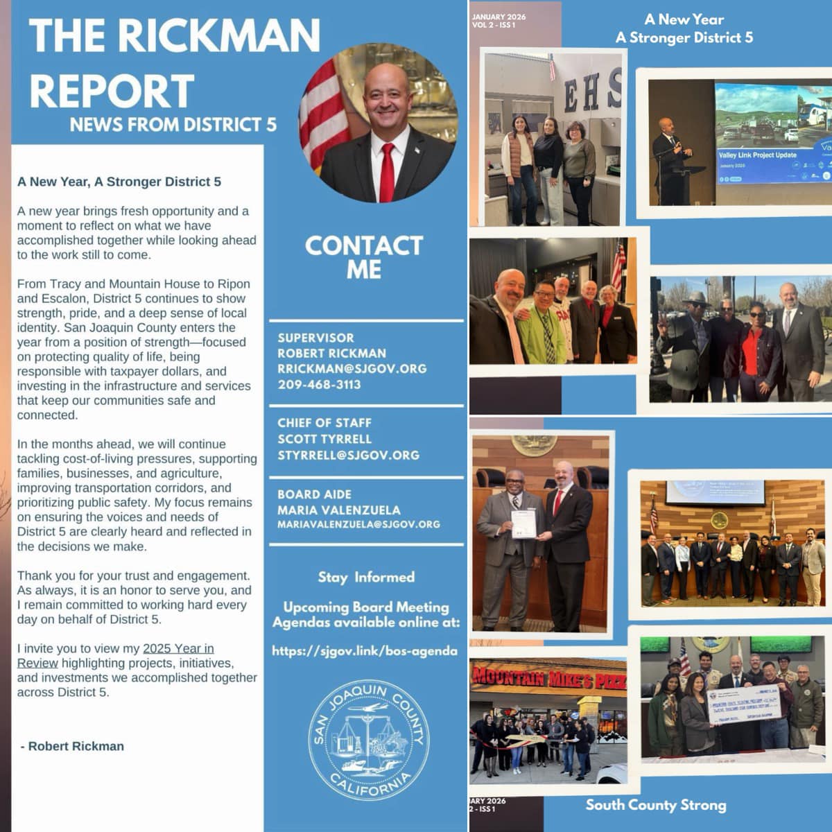 📢 The January edition of the... - Supervisor Robert Rickman | Facebook
