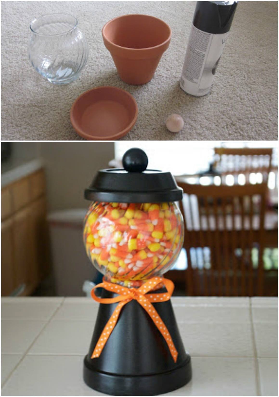 Kitchen Fun With My 3 Sons - DIY HALLOWEEN CANDY JAR....Spray paint a ...