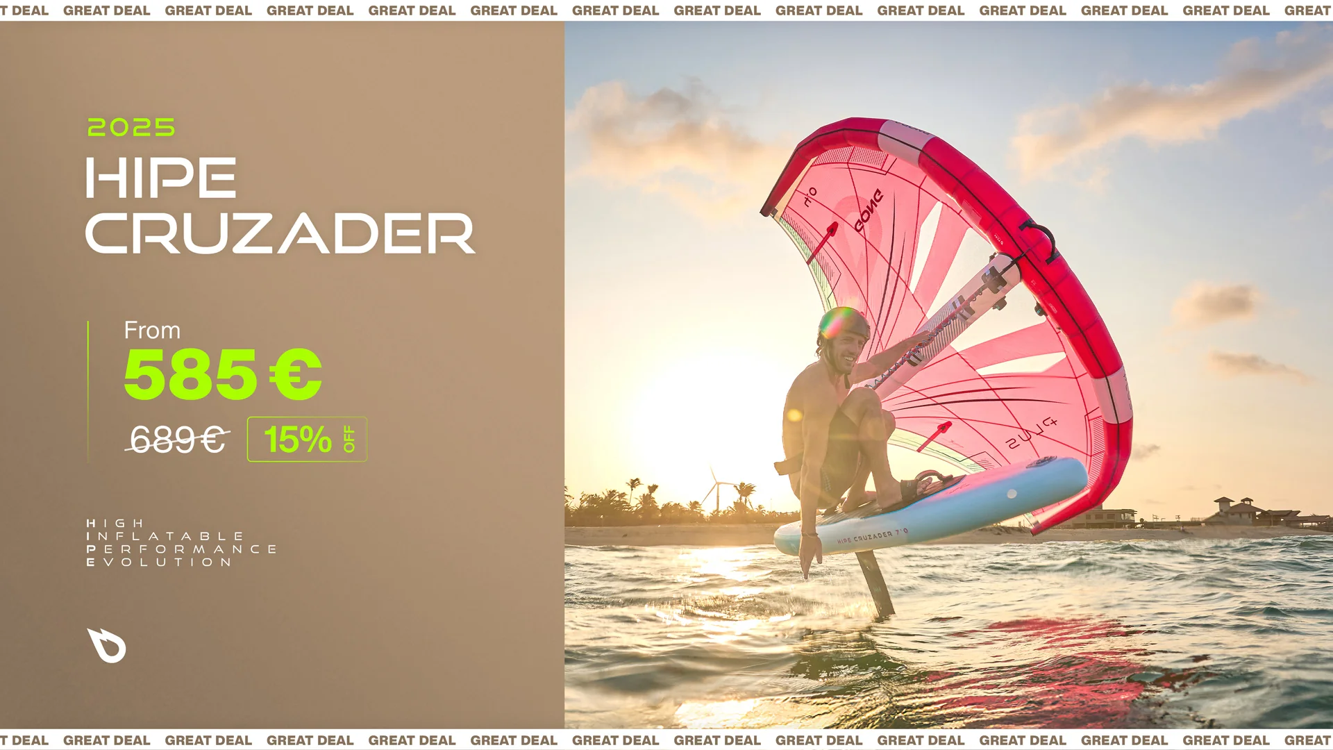 GREAT DEAL: 15% OFF THE 2025 HIPE CRUZADER! The inflatable wing 