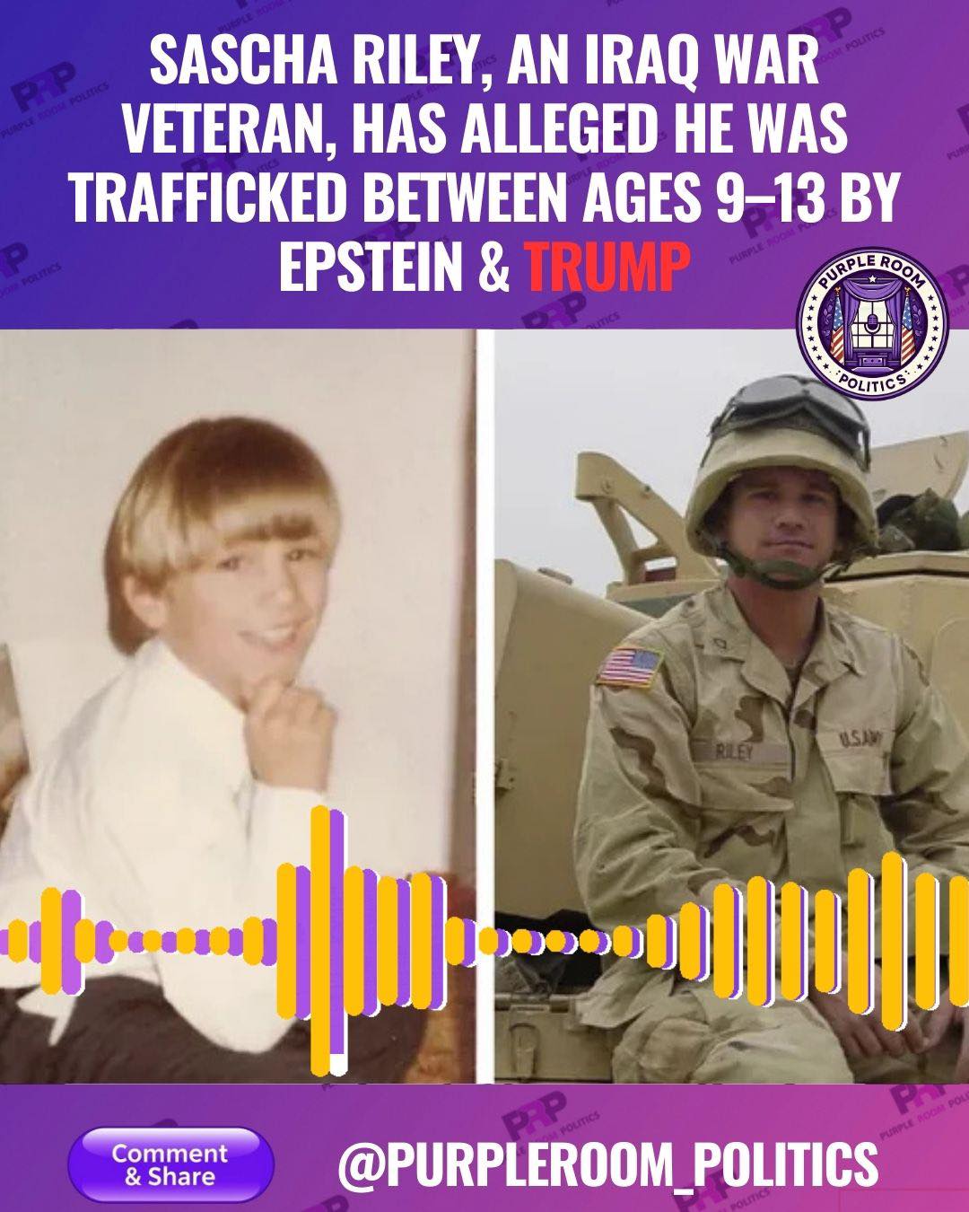 Sascha (or Sasha) Riley, an Iraq... - Purple Room Politics | Facebook