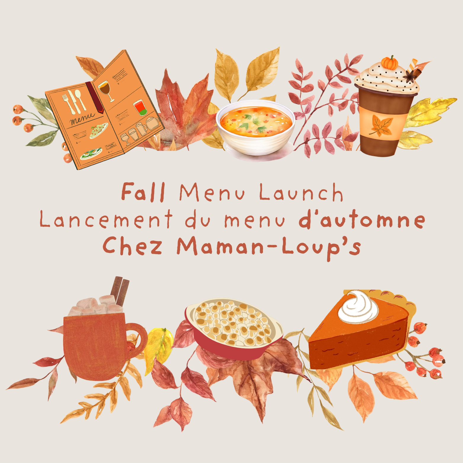 Fall Menu Launch - Lancement du menu d'automne Chez Maman-Loup's