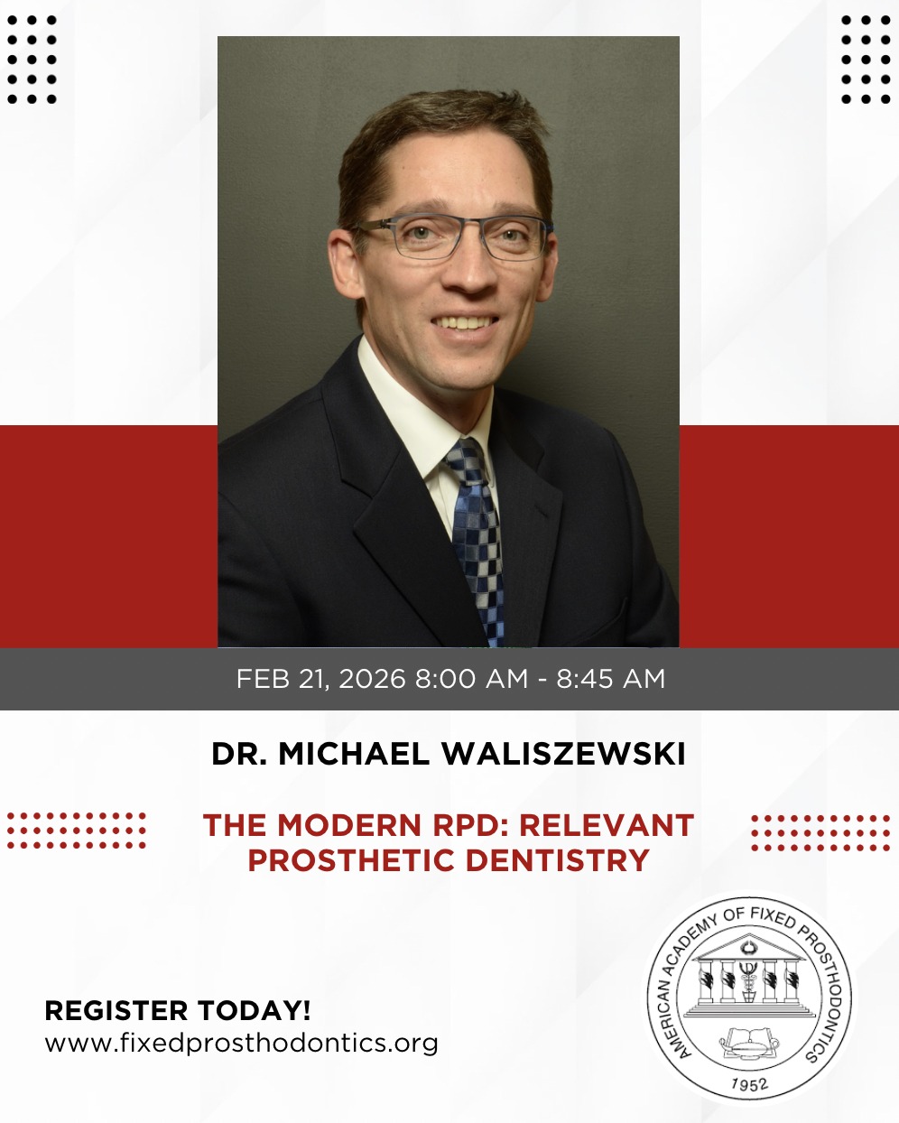 American - 🌟 Meet Our AAFP 2026 Speaker: Dr. Michael Waliszewski! 🦷 ...