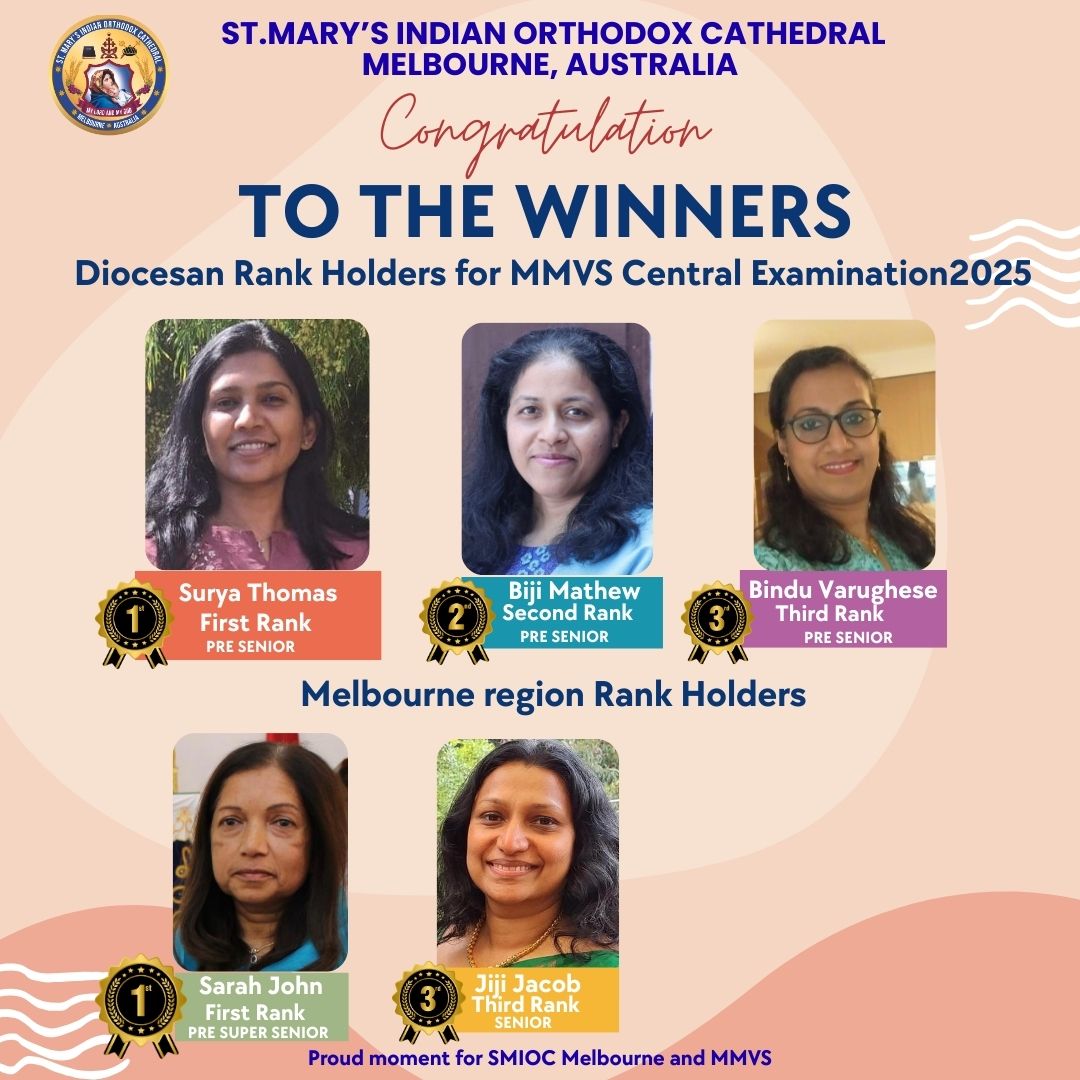 Diocesan Rank Holders for MMVS Central Examination 2025. Proud moment ...