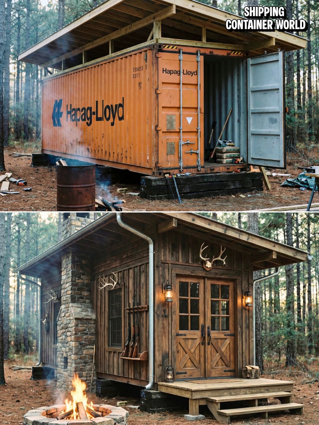 Shipping - This Guy Slapped Wood On A Rusty Shipping Container And ...