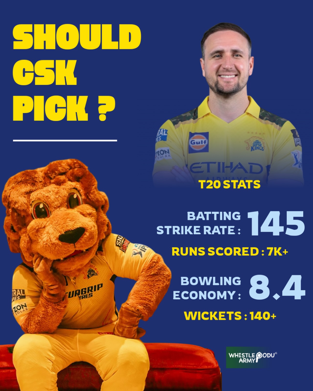 Is Liam... - Whistle Podu Army - Chennai Super Kings Fan Club | Facebook