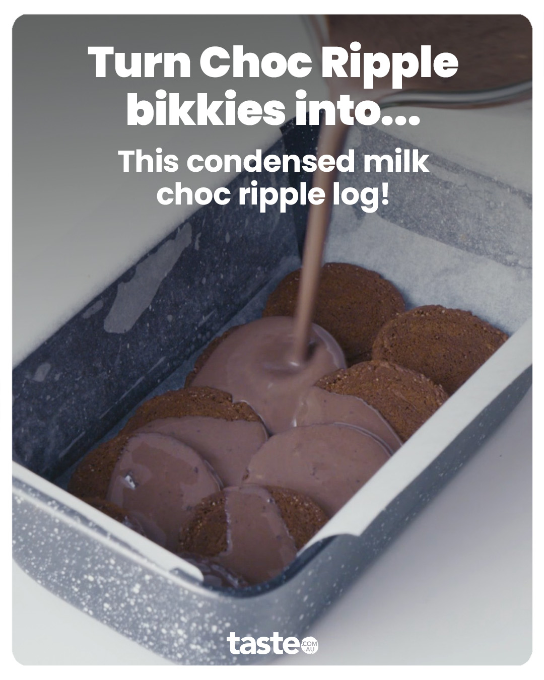 Taste.com.au - Pour a condensed milk mixture over Choc... | Facebook