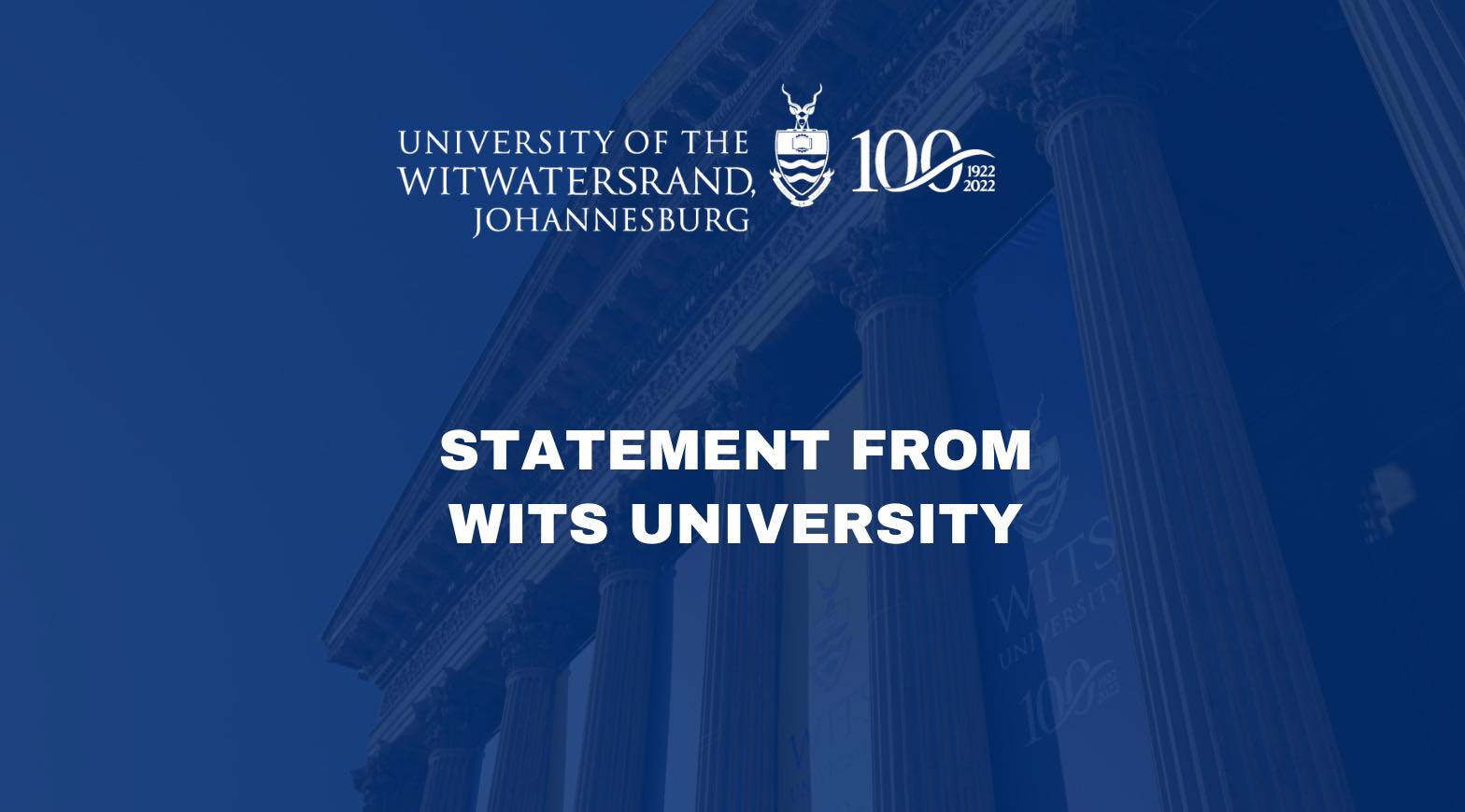 STATEMENT FROM... - Wits - University of the Witwatersrand | Facebook