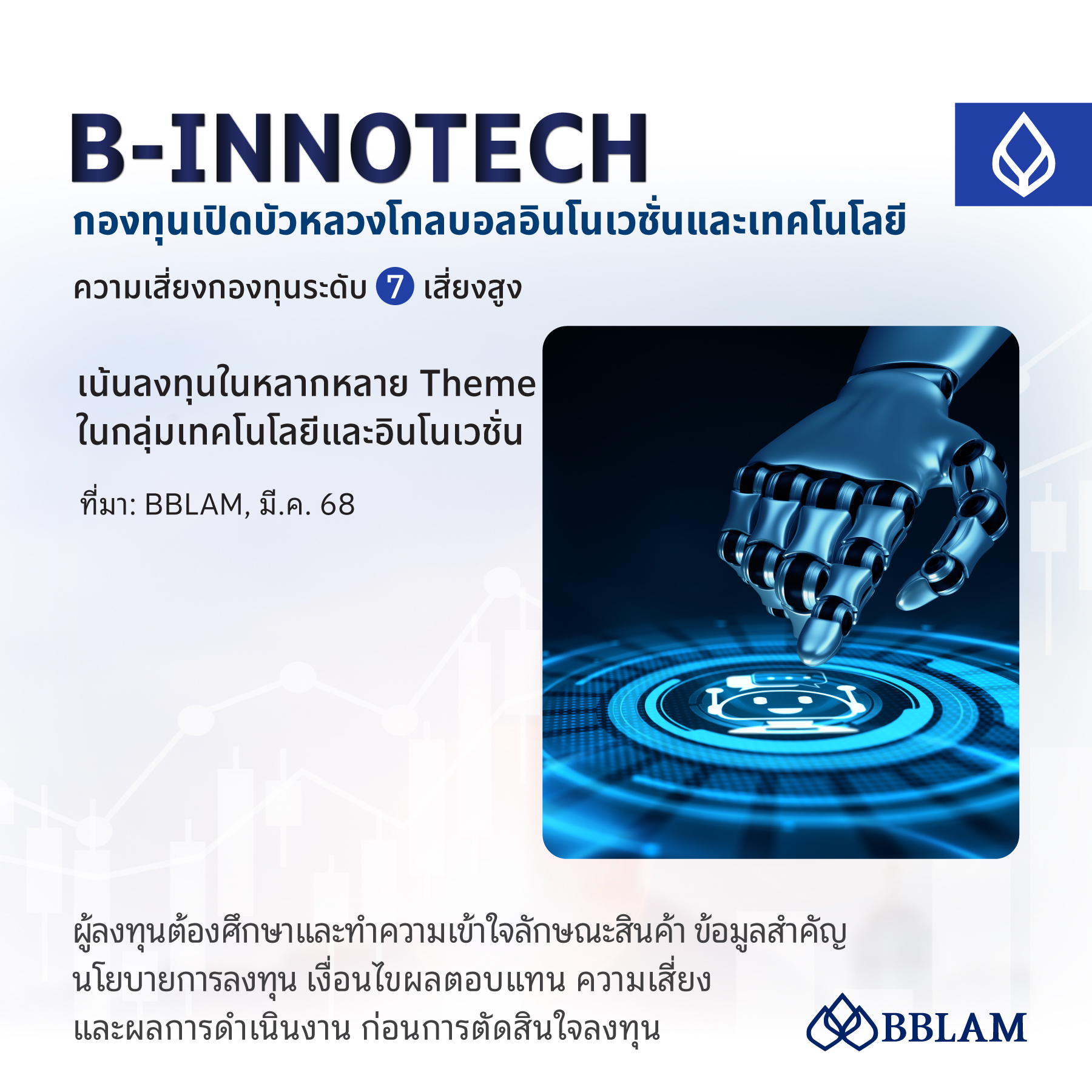 Bangkok - B-INNOTECH ความเสี่ยงกองทุนระดับ 7 (เสี่ยงสูง) เน้นลงทุนใน ...