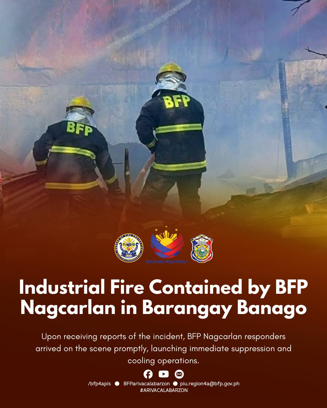 LOOK: The initial... - Bureau of Fire Protection CALABARZON | Facebook