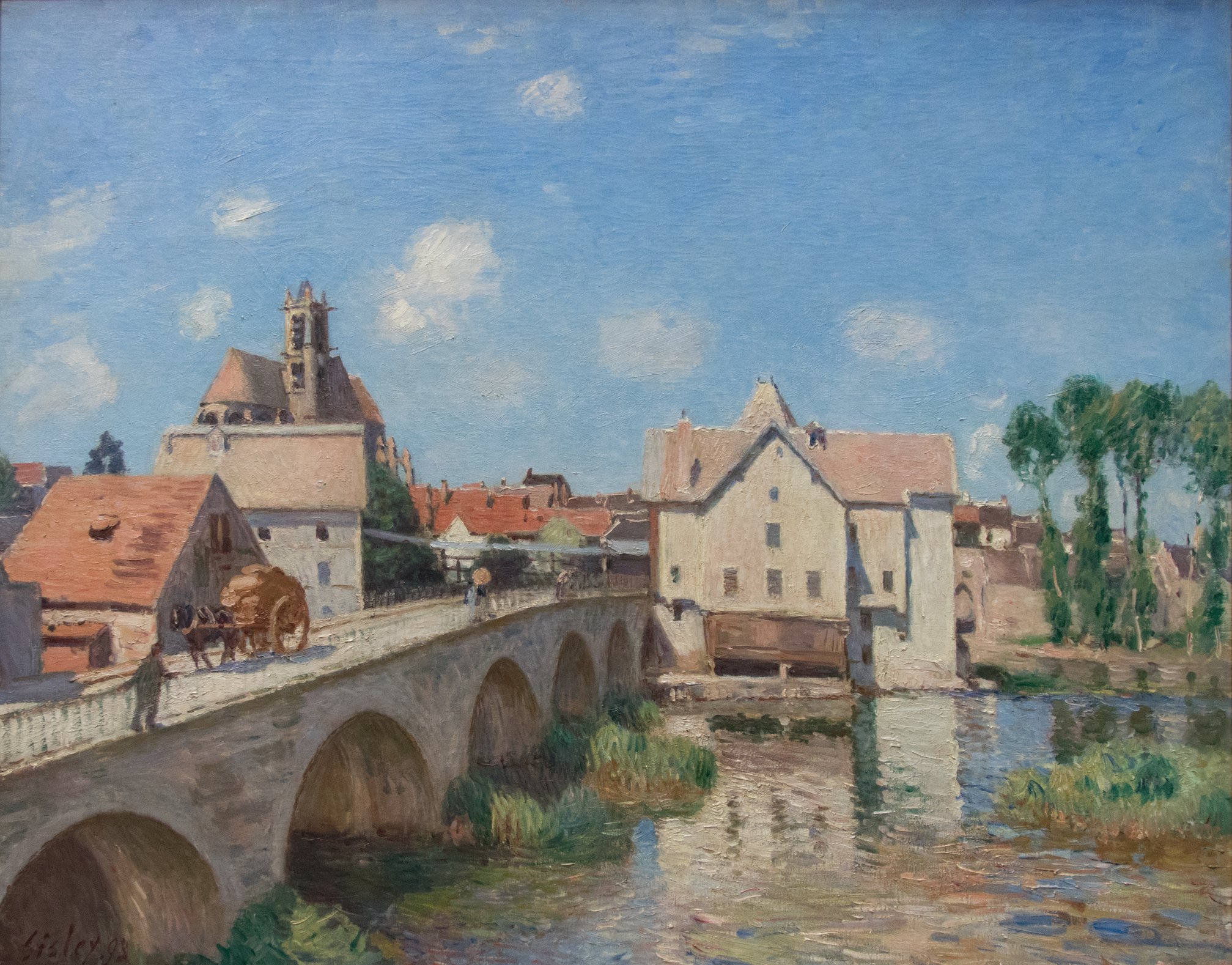 Sisley's Les Moulins de Moret painting