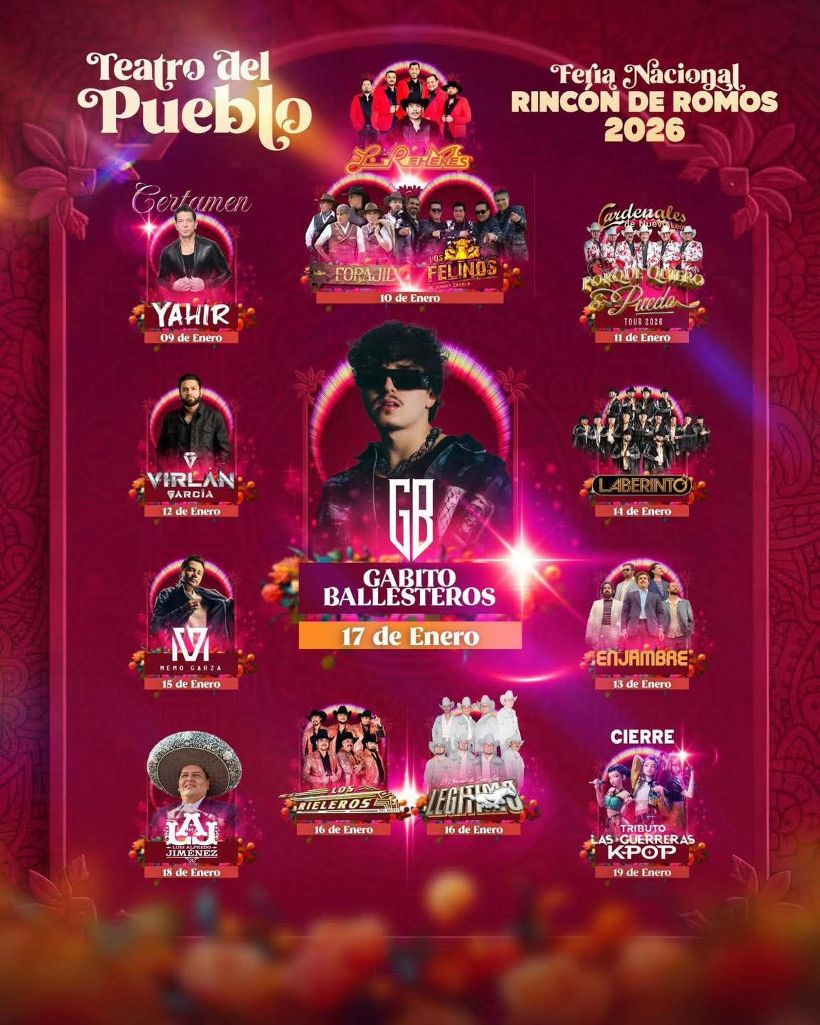 Tv - La Feria Nacional Rincón de Romos 2026 presenta un cartel ...