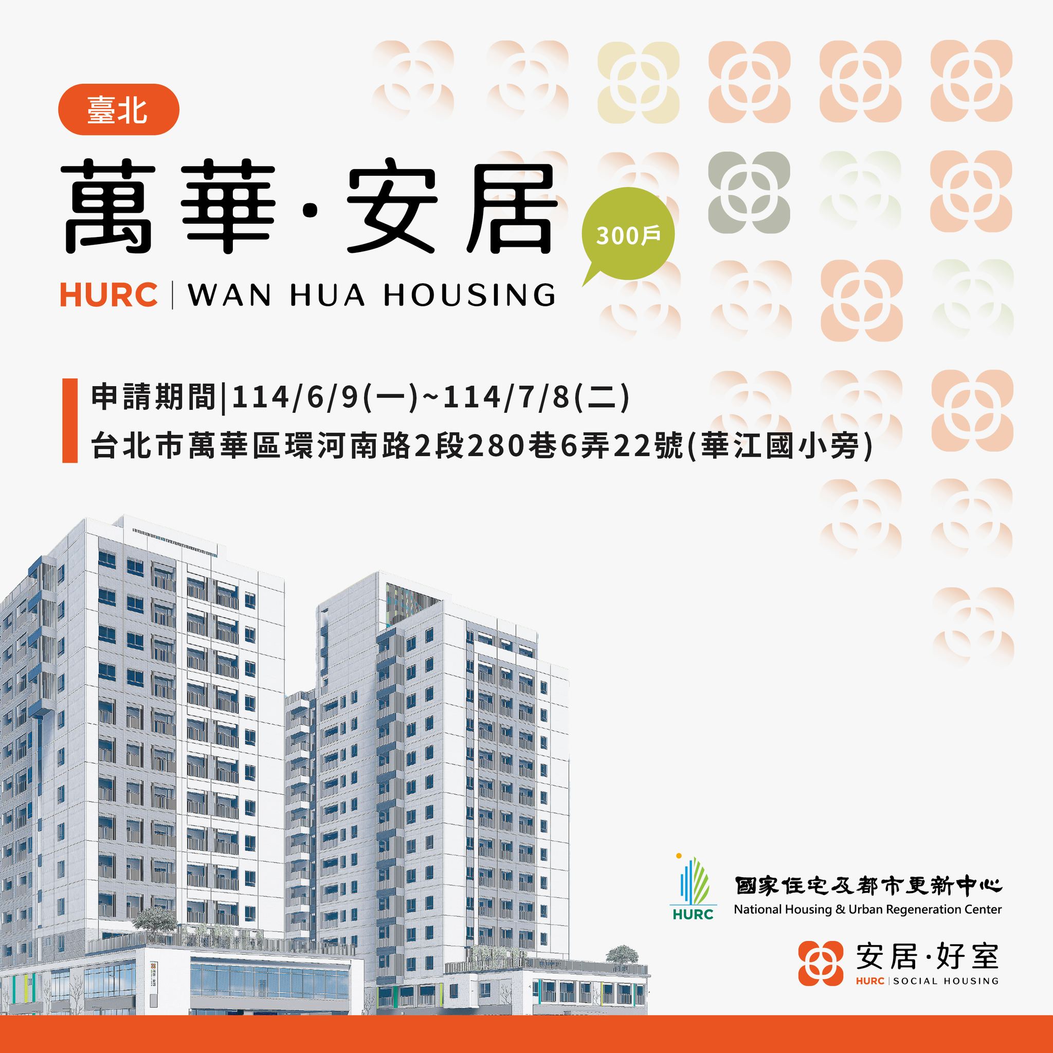 國家住宅及都市更新中心 - 🏠 【臺北市萬華區 - 萬華安居】2025第2季招租受理正式開跑囉！... | Facebook